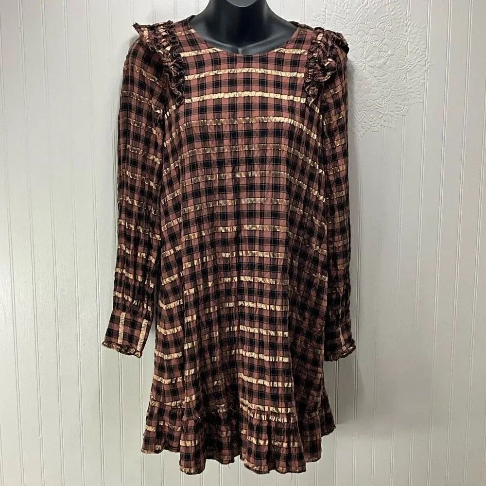ZARA Long Sleeve Midi Dress